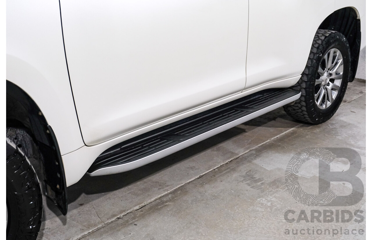 04/2019 Toyota Landcruiser Prado Kakadu (4x4) GDJ150R 4d Wagon Blizzard White Turbo Diesel 2.8L