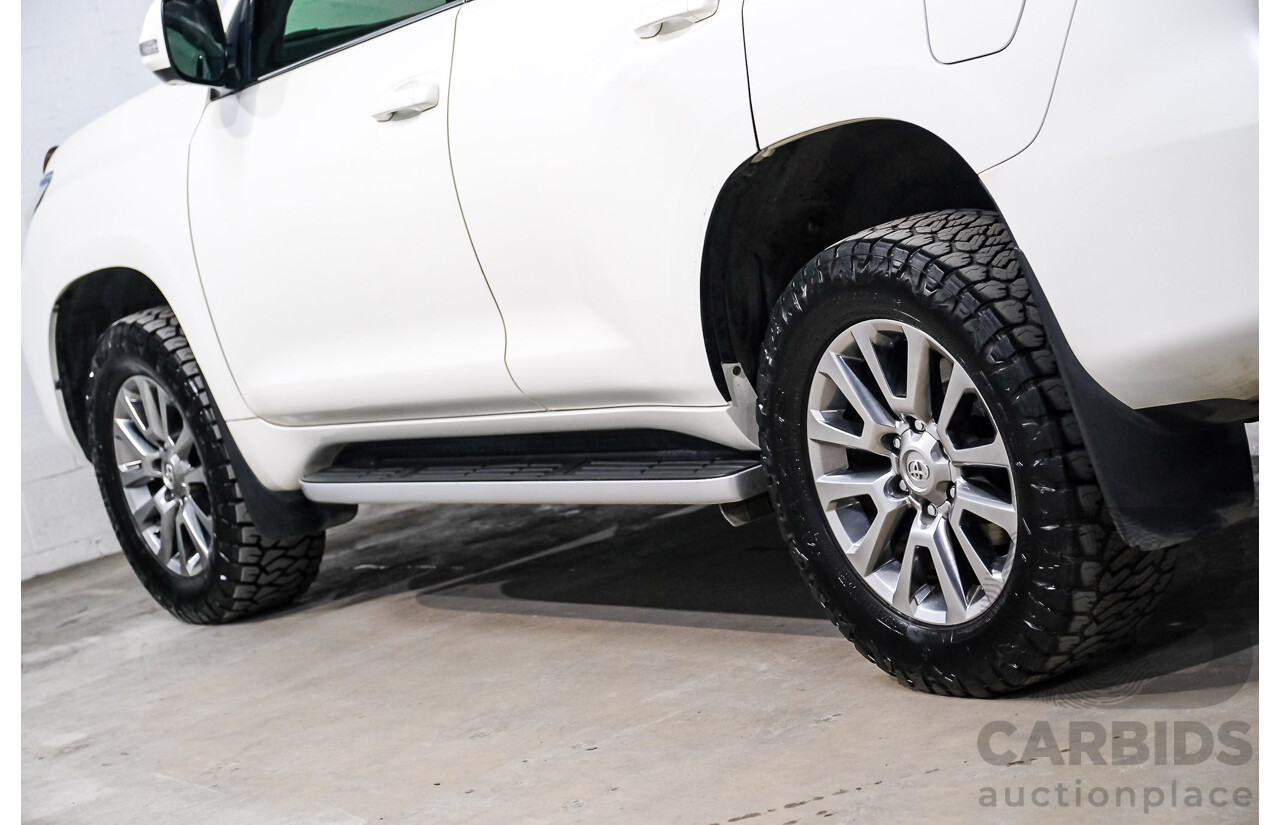 04/2019 Toyota Landcruiser Prado Kakadu (4x4) GDJ150R 4d Wagon Blizzard White Turbo Diesel 2.8L