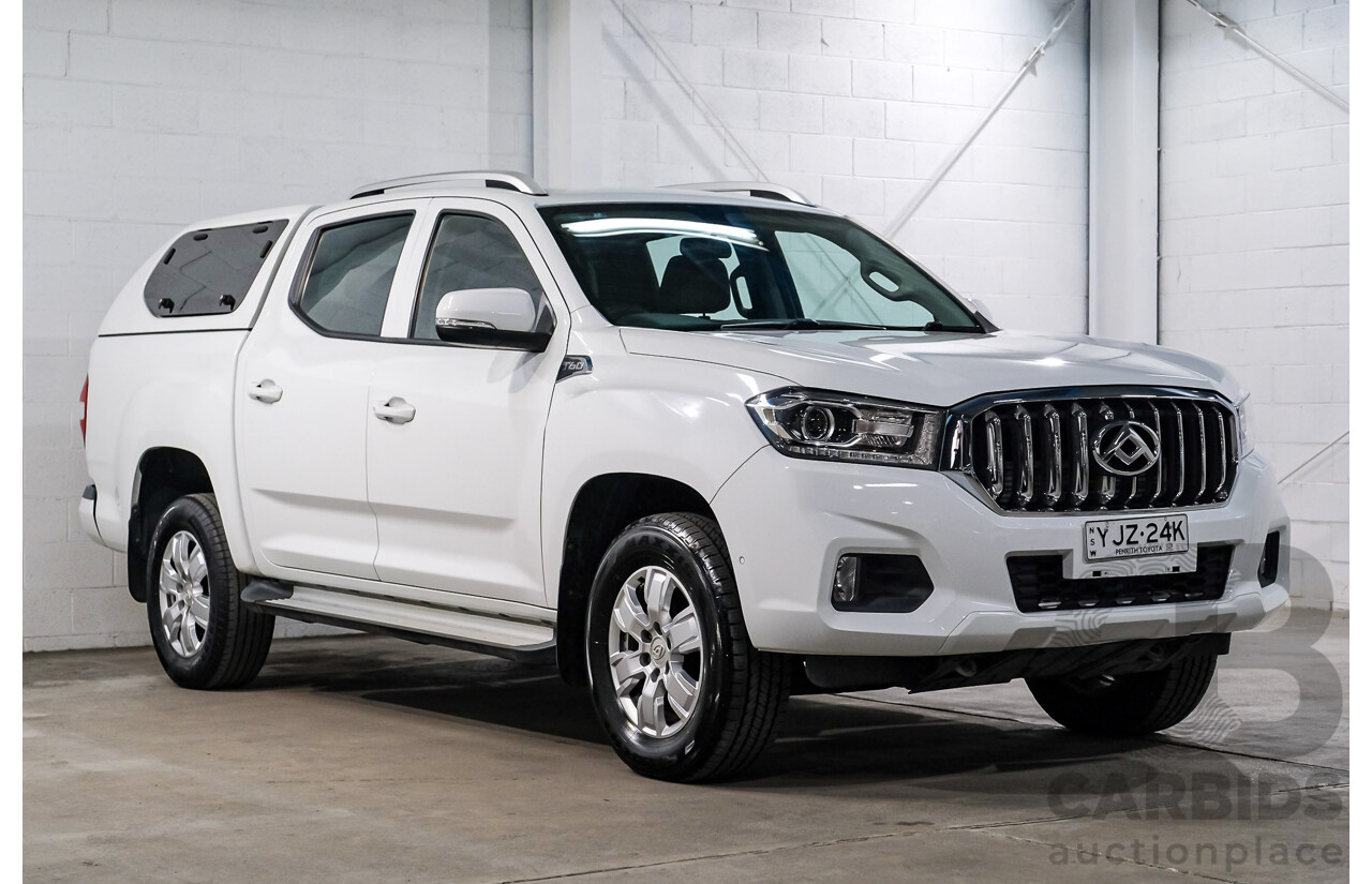 08/2019 Ldv T60 Pro (4x4) SK8C Double Cab Utility White 2.8L