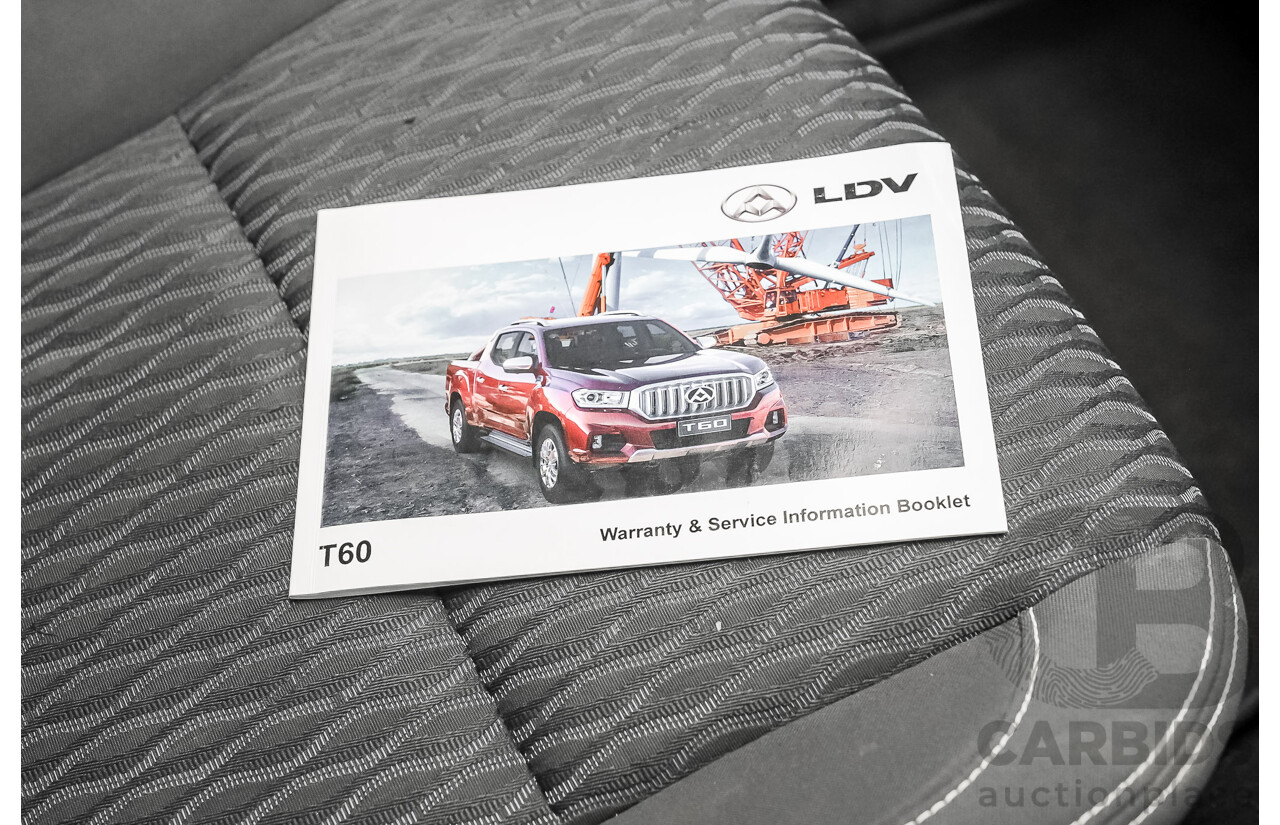 08/2019 Ldv T60 Pro (4x4) SK8C Double Cab Utility White 2.8L
