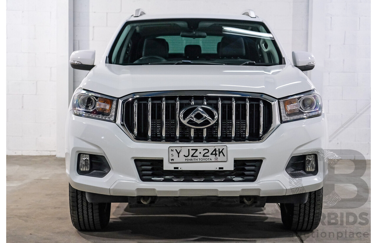 08/2019 Ldv T60 Pro (4x4) SK8C Double Cab Utility White 2.8L