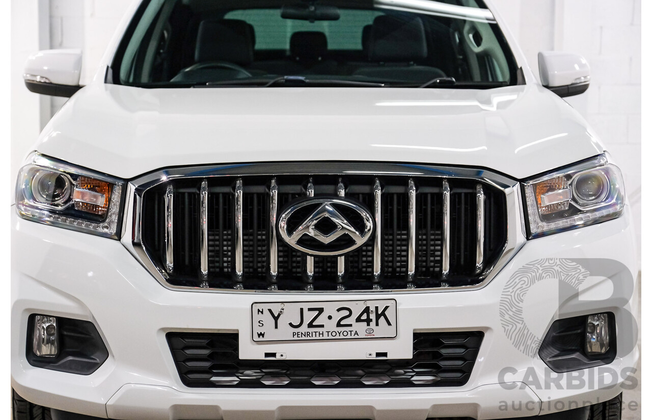 08/2019 Ldv T60 Pro (4x4) SK8C Double Cab Utility White 2.8L