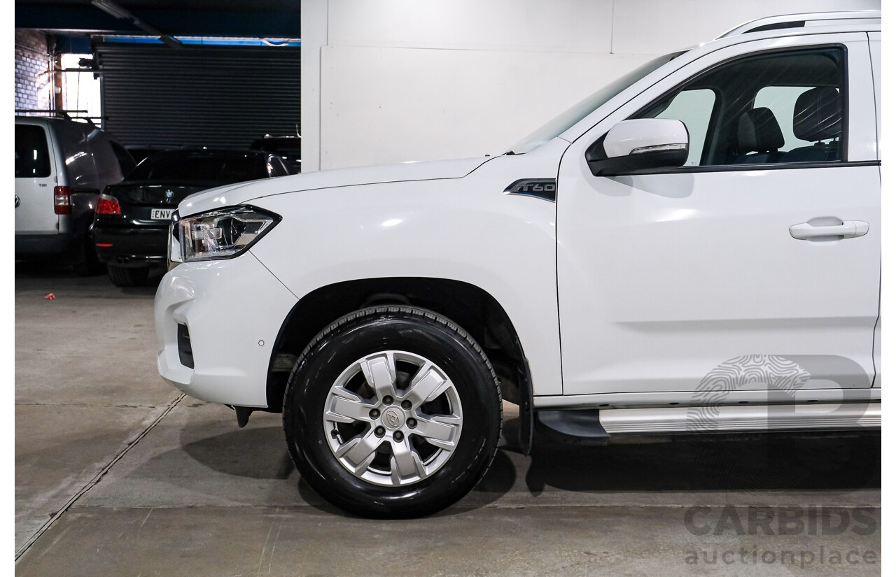 08/2019 Ldv T60 Pro (4x4) SK8C Double Cab Utility White 2.8L