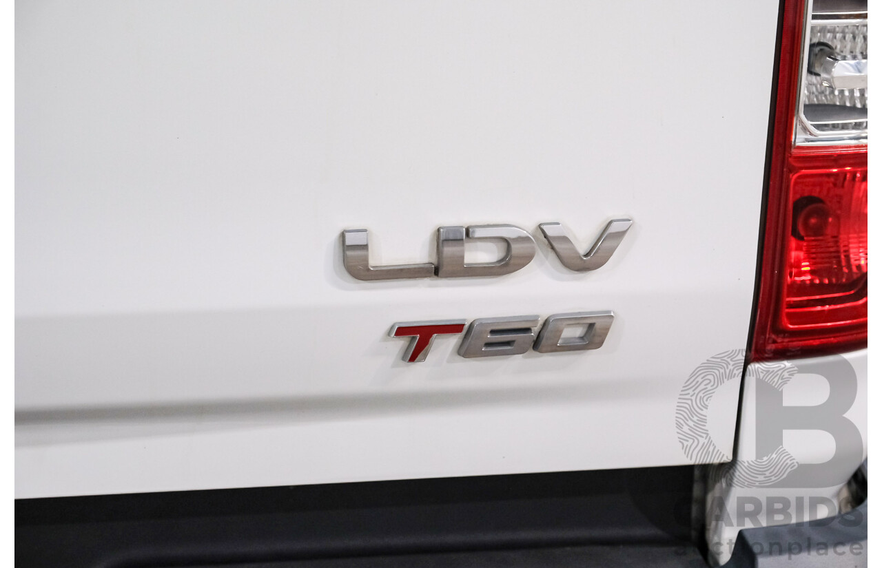 08/2019 Ldv T60 Pro (4x4) SK8C Double Cab Utility White 2.8L