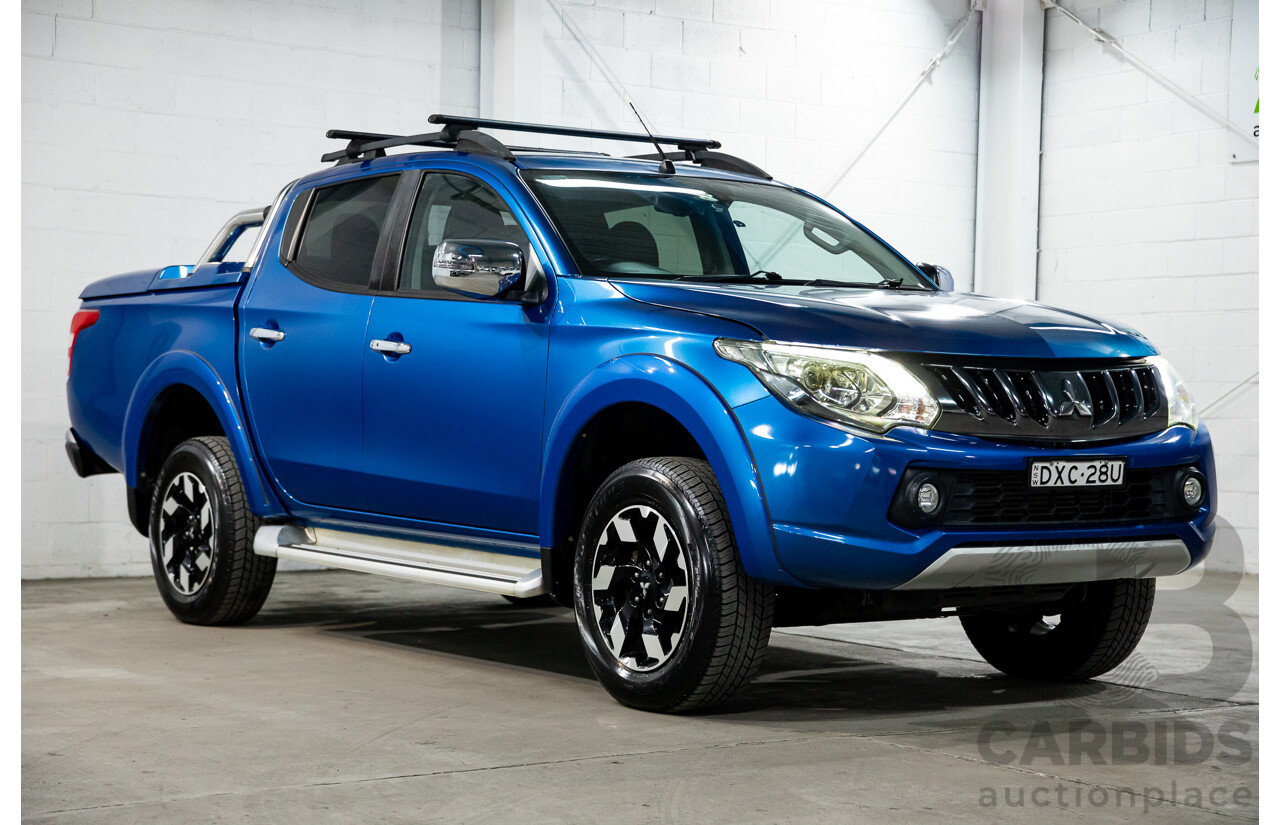 02/2018 Mitsubishi Triton Exceed (4x4) MQ MY18 Dual Cab Utility Blue Turbo Diesel 2.4L