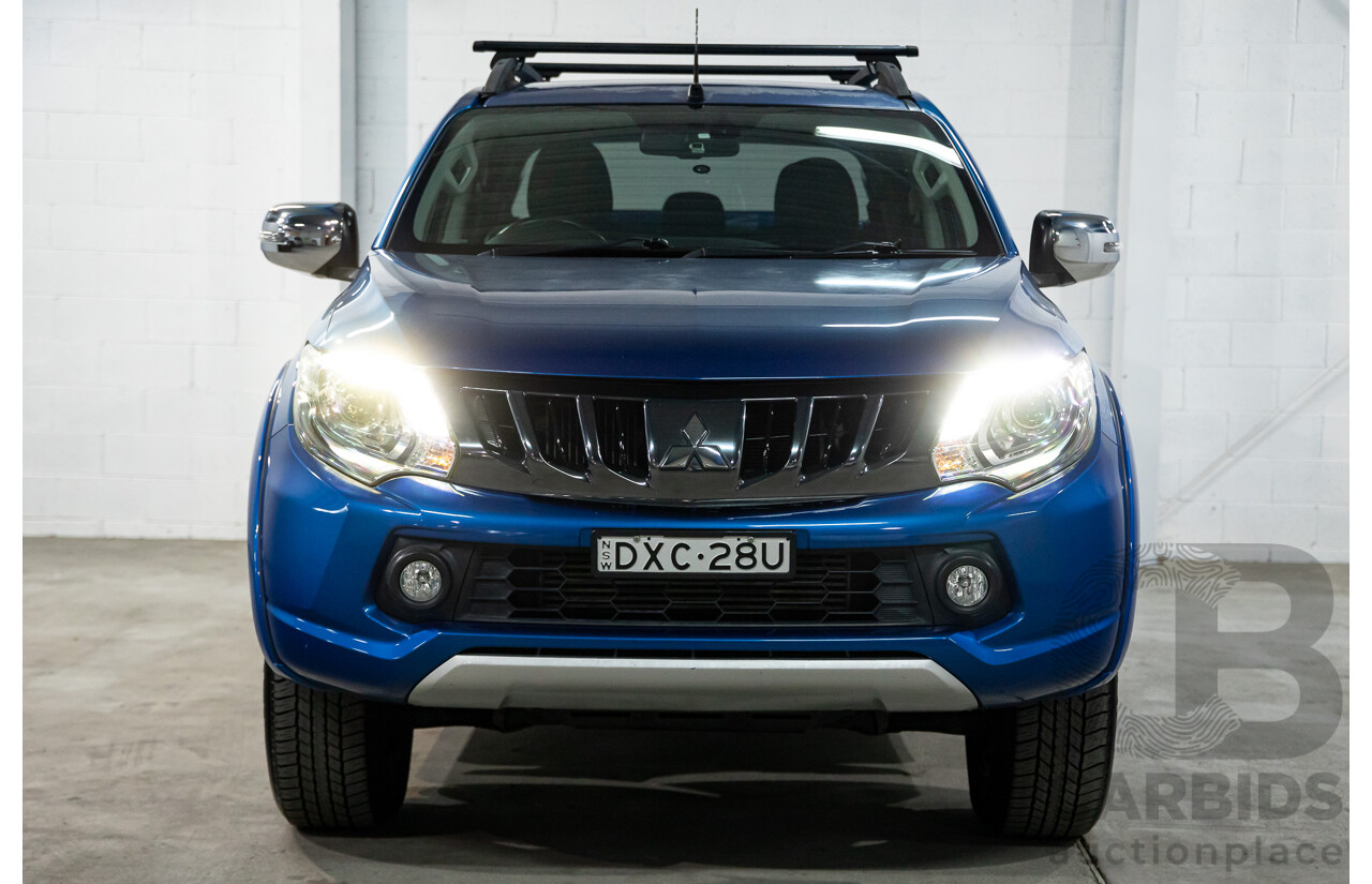 02/2018 Mitsubishi Triton Exceed (4x4) MQ MY18 Dual Cab Utility Blue Turbo Diesel 2.4L