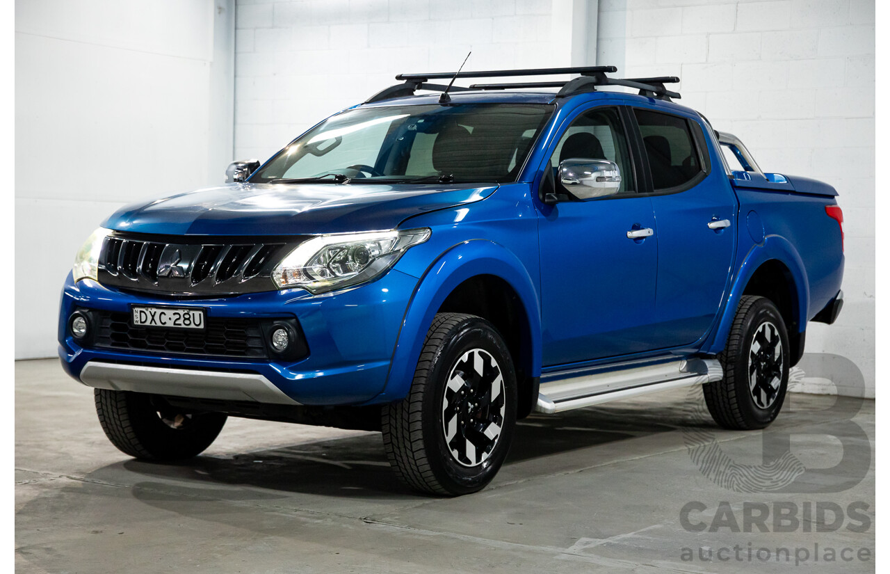 02/2018 Mitsubishi Triton Exceed (4x4) MQ MY18 Dual Cab Utility Blue Turbo Diesel 2.4L