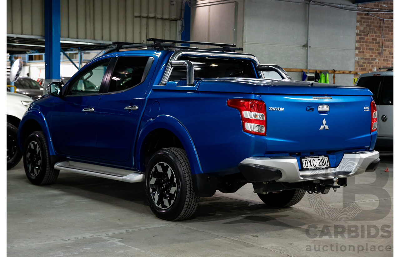 02/2018 Mitsubishi Triton Exceed (4x4) MQ MY18 Dual Cab Utility Blue Turbo Diesel 2.4L