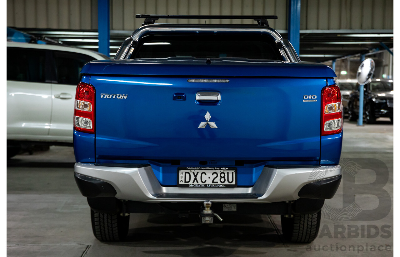 02/2018 Mitsubishi Triton Exceed (4x4) MQ MY18 Dual Cab Utility Blue Turbo Diesel 2.4L