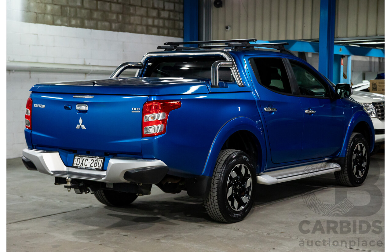 02/2018 Mitsubishi Triton Exceed (4x4) MQ MY18 Dual Cab Utility Blue Turbo Diesel 2.4L