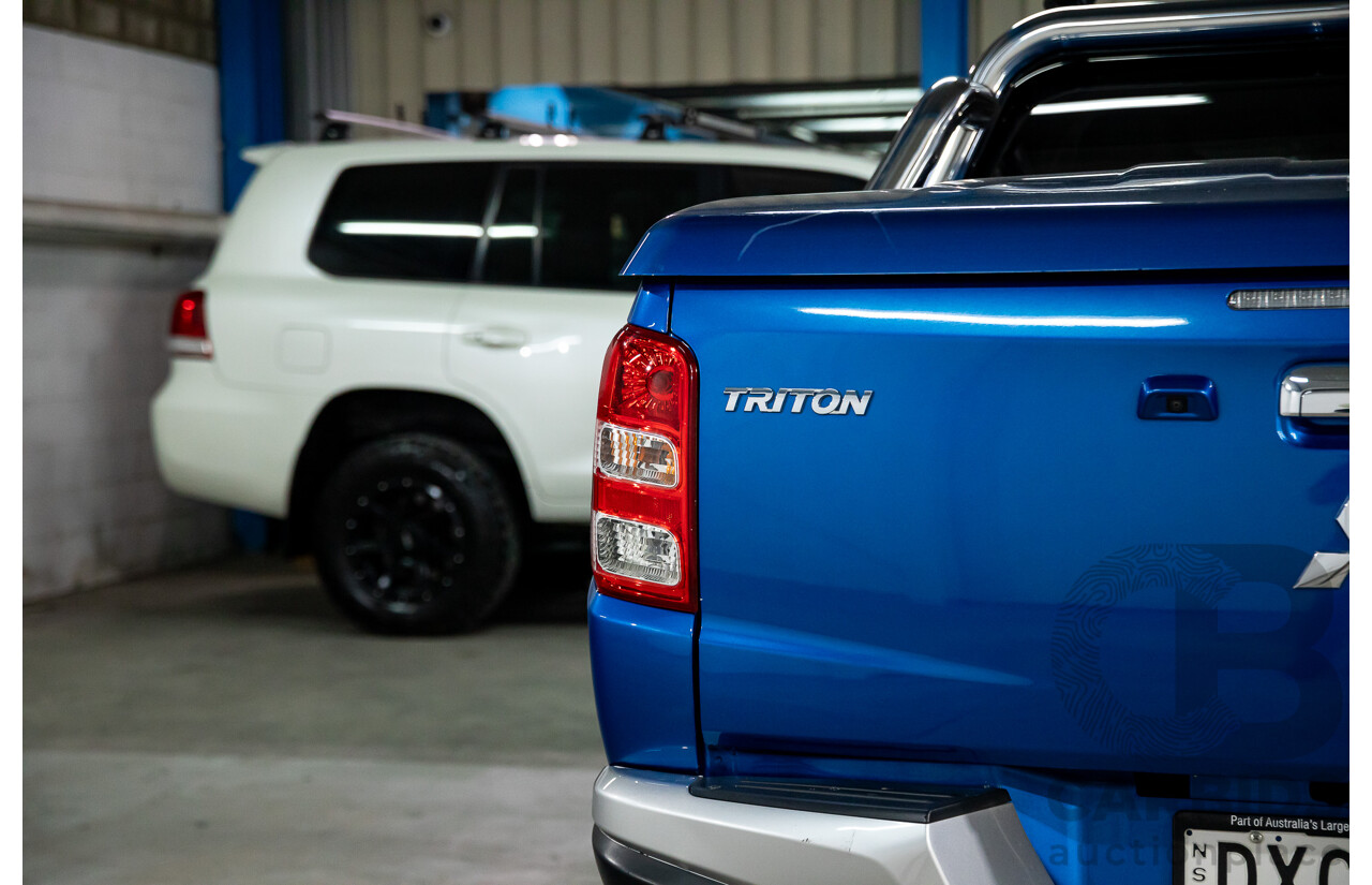 02/2018 Mitsubishi Triton Exceed (4x4) MQ MY18 Dual Cab Utility Blue Turbo Diesel 2.4L