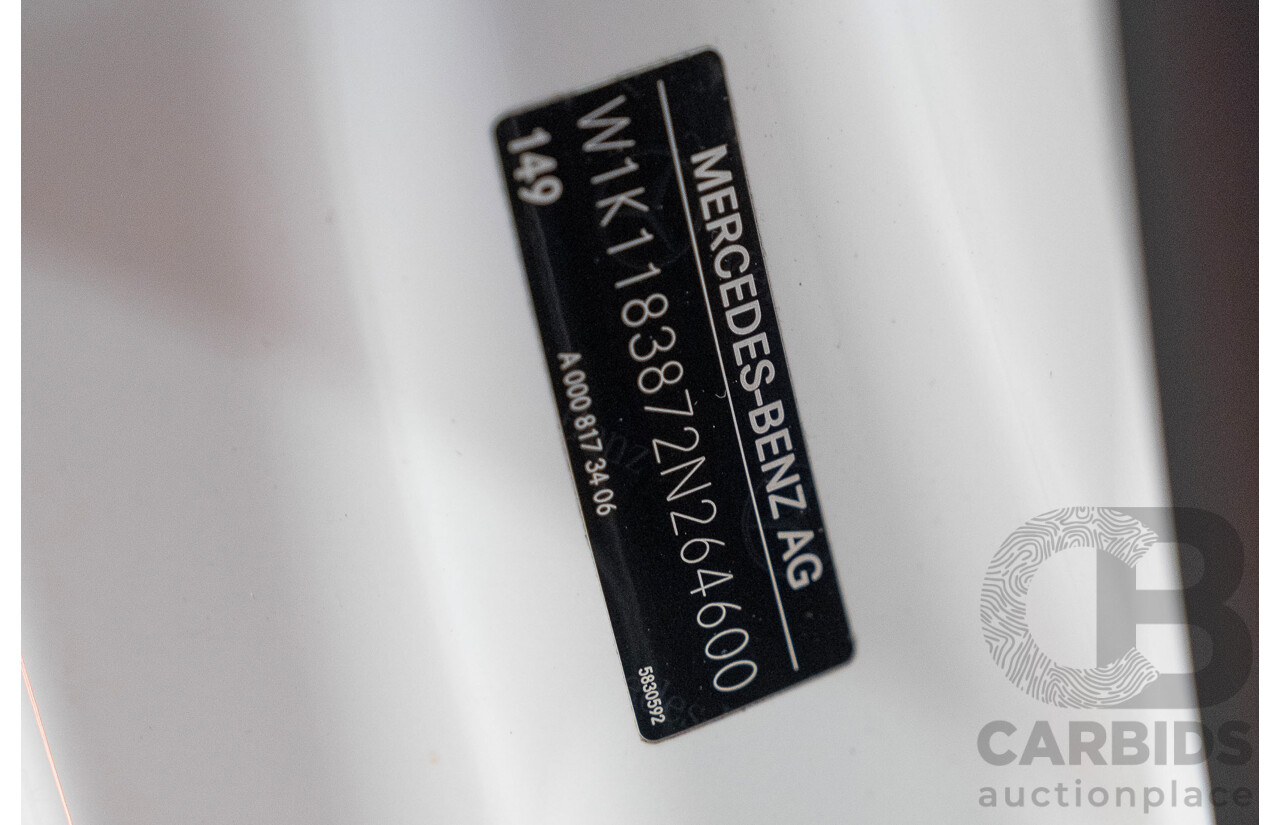 01/2022 Mercedes-Benz CLA 200 C118 MY22 4d Coupe White 1.3L