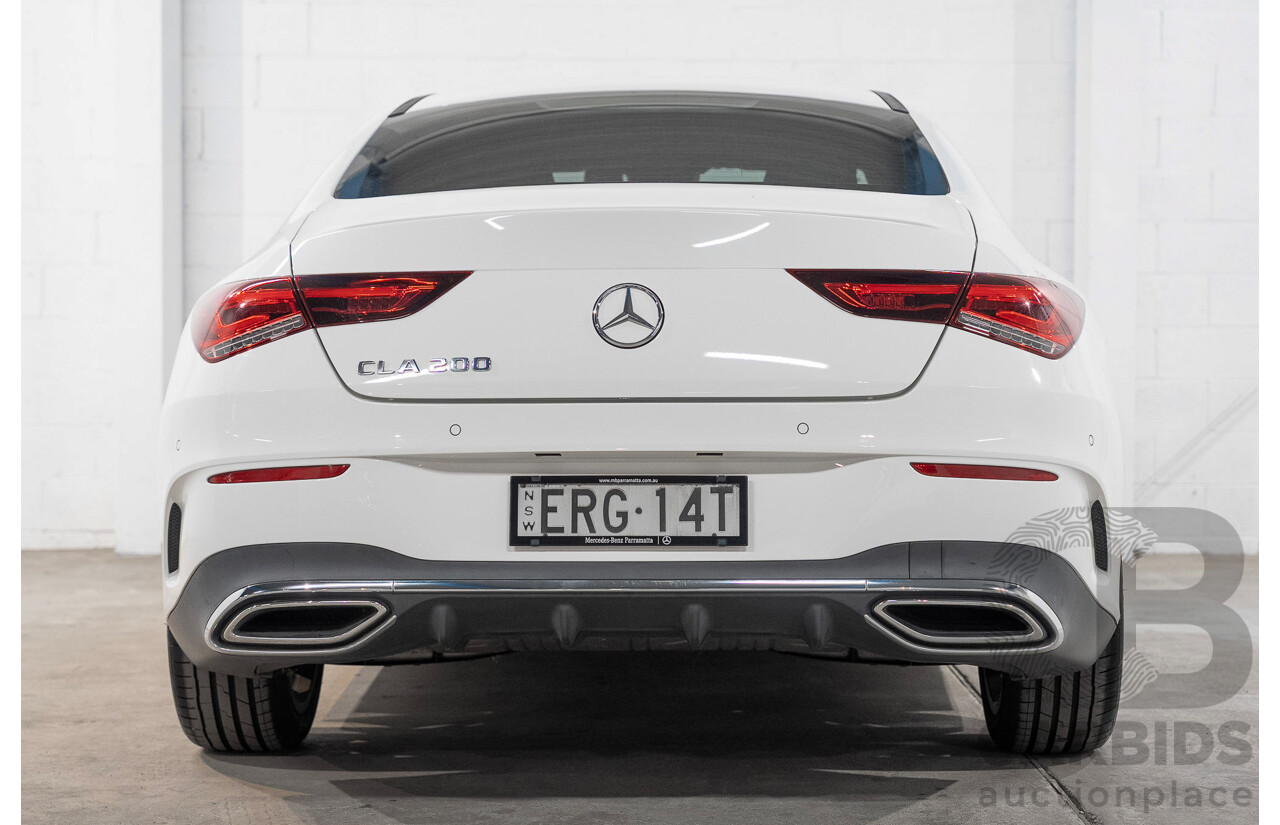 01/2022 Mercedes-Benz CLA 200 C118 MY22 4d Coupe White 1.3L