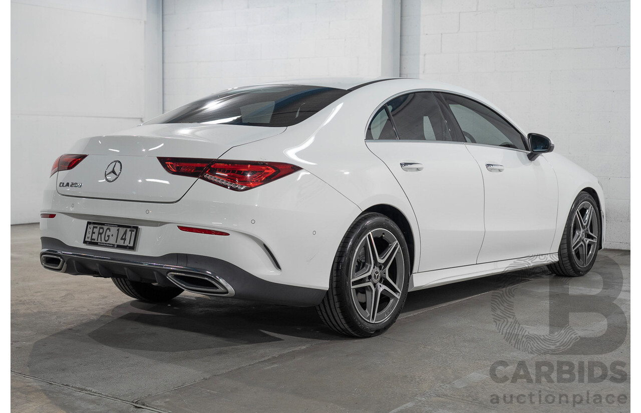01/2022 Mercedes-Benz CLA 200 C118 MY22 4d Coupe White 1.3L