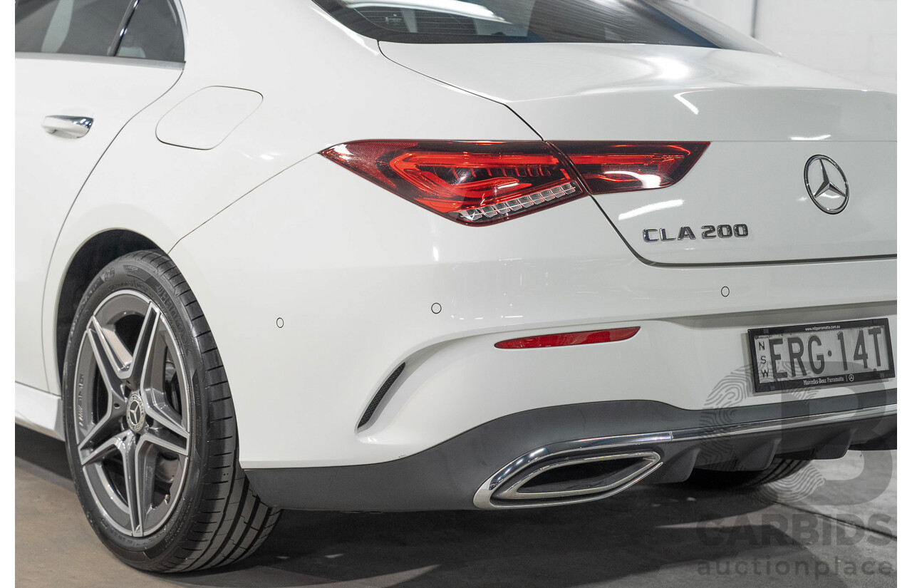 01/2022 Mercedes-Benz CLA 200 C118 MY22 4d Coupe White 1.3L