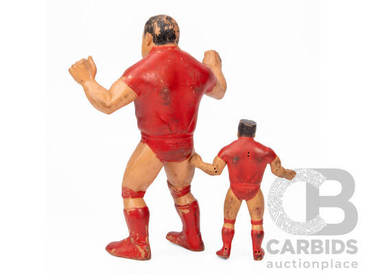 Pair of Vintage Nikolai Volkoff WWF Figurines