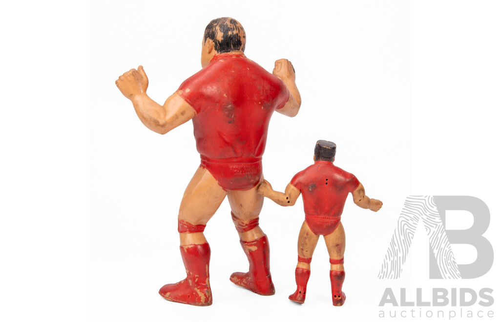 Pair of Vintage Nikolai Volkoff WWF Figurines