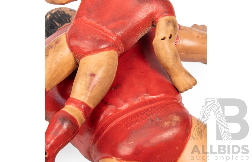 Pair of Vintage Nikolai Volkoff WWF Figurines