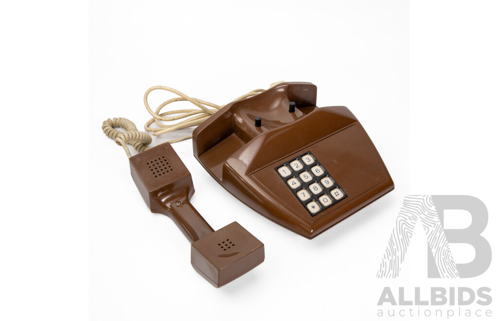 Telart Viareggio Italian Modernist Push-Button Telephone, c.1970s–80s, Made in Italy