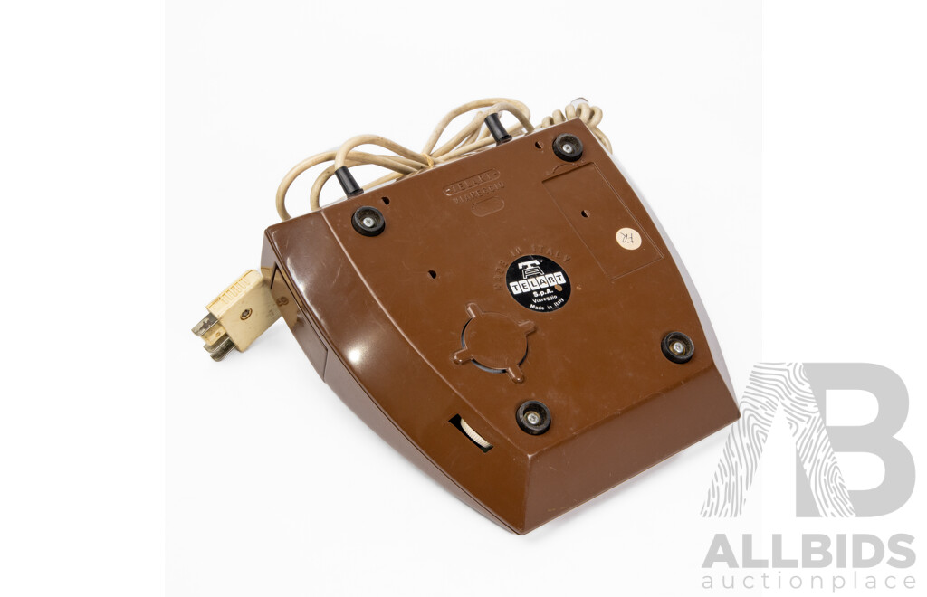 Telart Viareggio Italian Modernist Push-Button Telephone, c.1970s–80s, Made in Italy