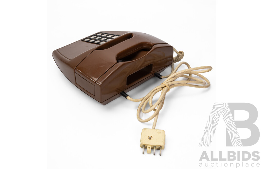 Telart Viareggio Italian Modernist Push-Button Telephone, c.1970s–80s, Made in Italy