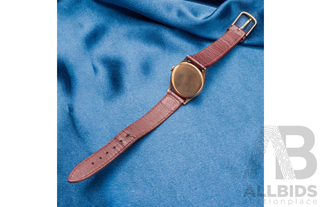 Vintage Swiss 9ct Rose Gold Doxa Mechanical Hand Wind Watch