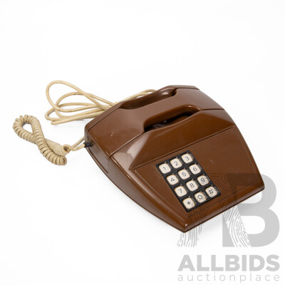 Telart Viareggio Italian Modernist Push-Button Telephone, c.1970s–80s, Made in Italy