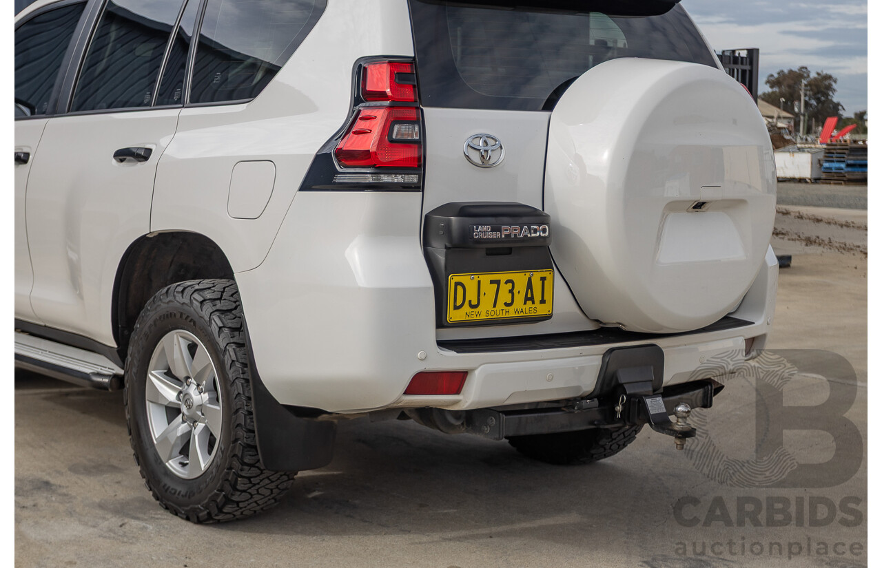 9/2023 Toyota Landcruiser Prado GX (4x4) GDJ150R 4D Wagon Glacier White Turbo Diesel 2.8L