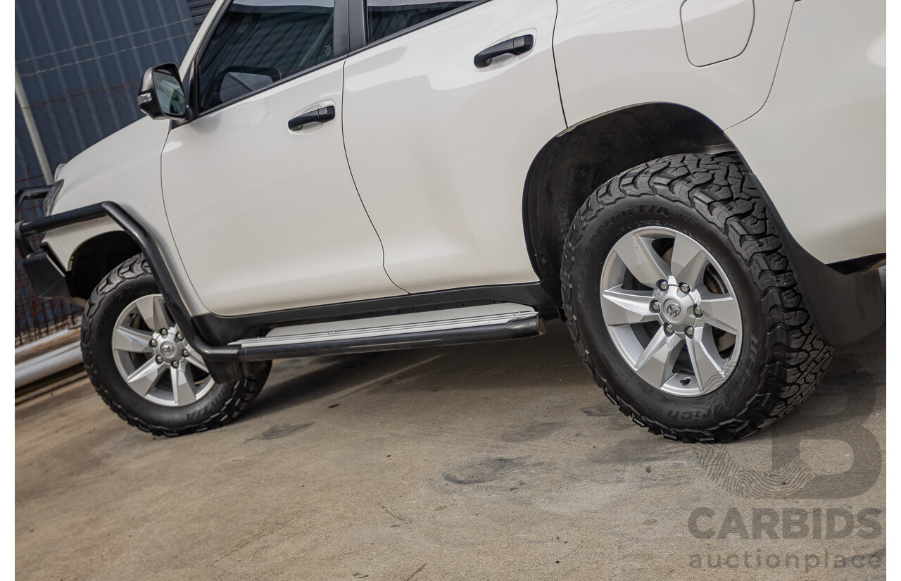 9/2023 Toyota Landcruiser Prado GX (4x4) GDJ150R 4D Wagon Glacier White Turbo Diesel 2.8L