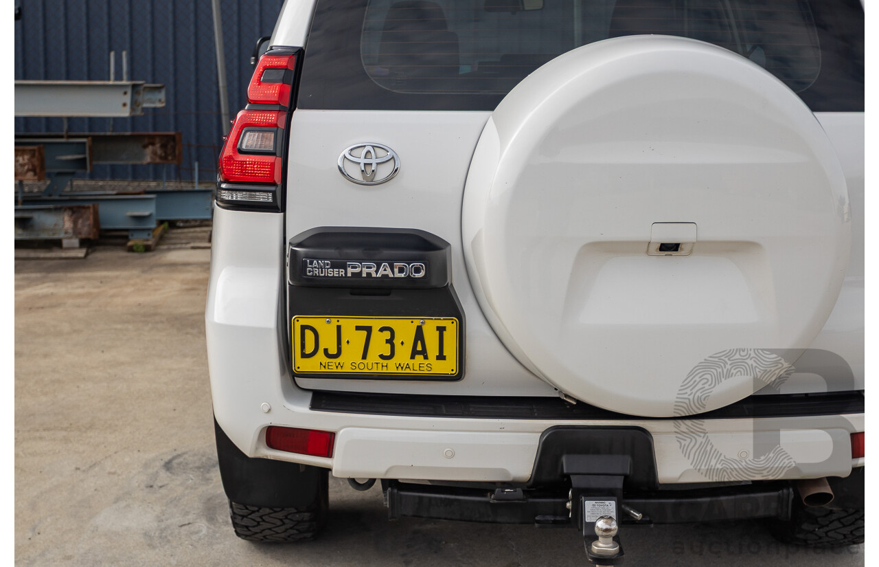 9/2023 Toyota Landcruiser Prado GX (4x4) GDJ150R 4D Wagon Glacier White Turbo Diesel 2.8L