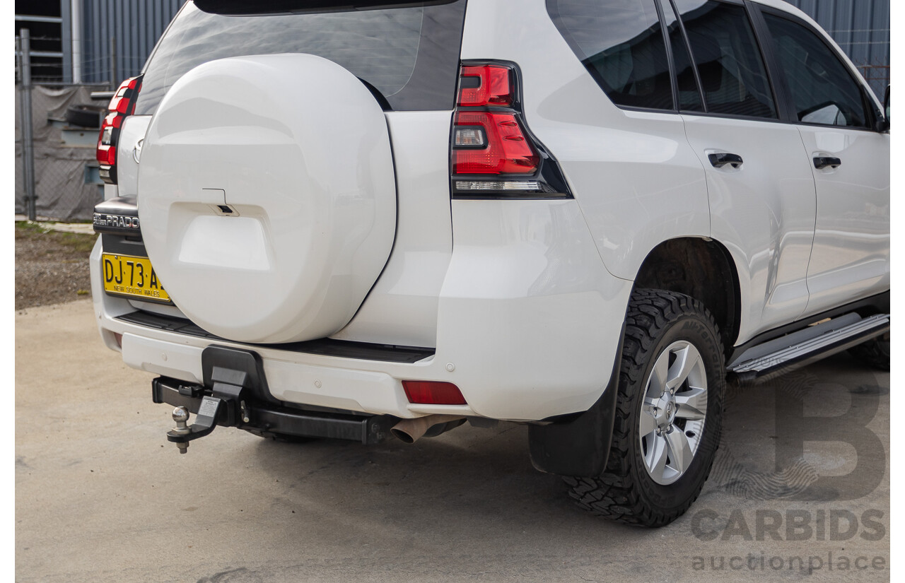 9/2023 Toyota Landcruiser Prado GX (4x4) GDJ150R 4D Wagon Glacier White Turbo Diesel 2.8L