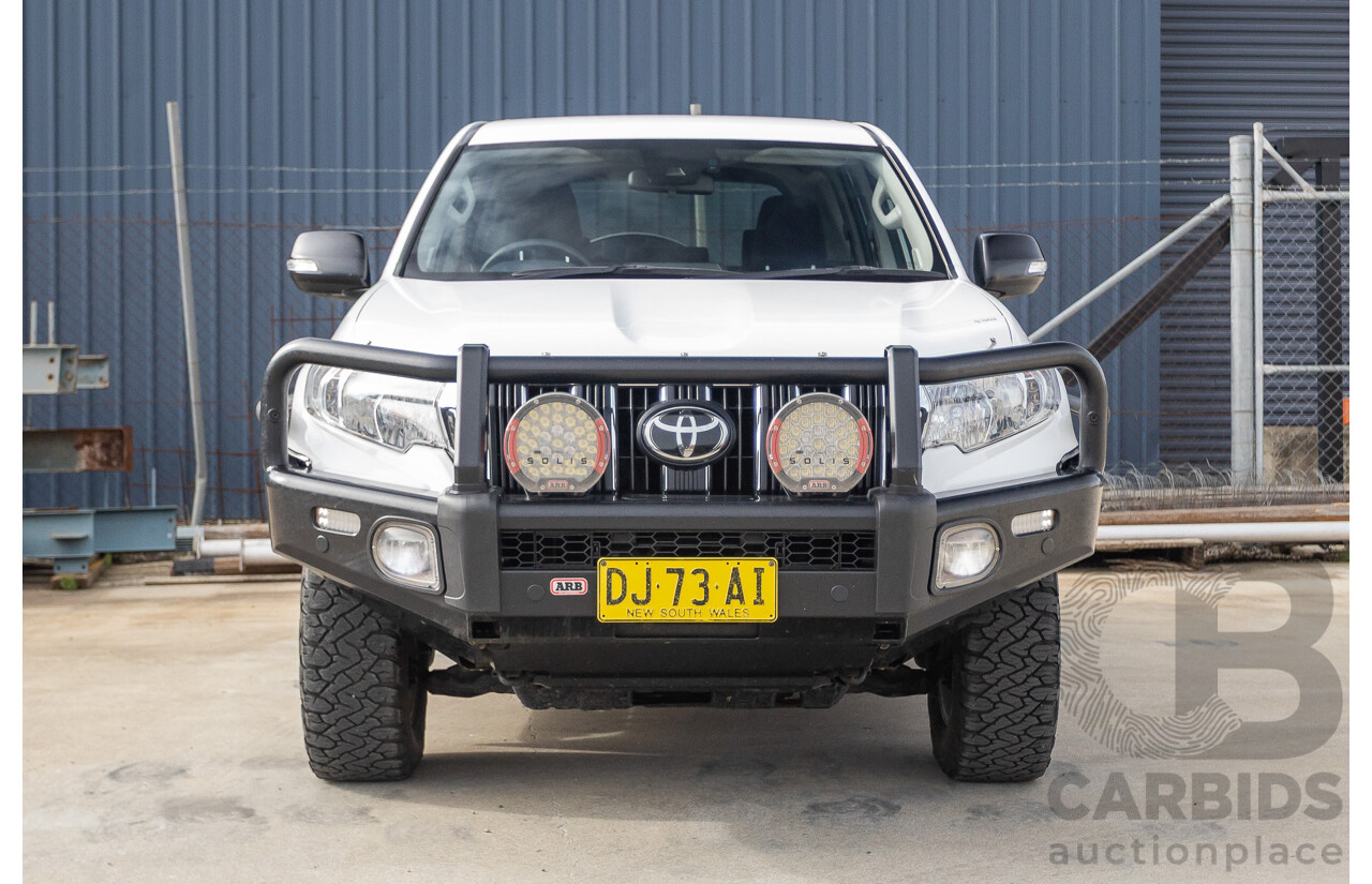 9/2023 Toyota Landcruiser Prado GX (4x4) GDJ150R 4D Wagon Glacier White Turbo Diesel 2.8L