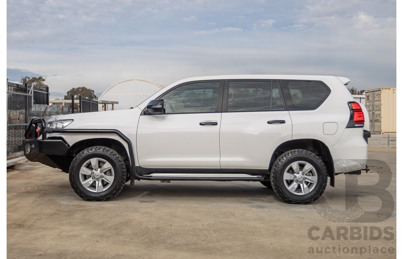 9/2023 Toyota Landcruiser Prado GX (4x4) GDJ150R 4D Wagon Glacier White Turbo Diesel 2.8L