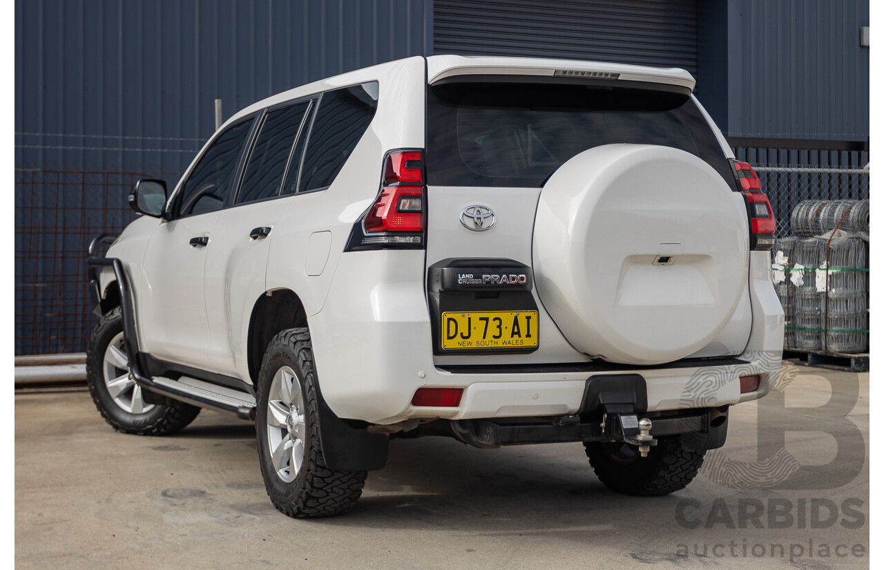 9/2023 Toyota Landcruiser Prado GX (4x4) GDJ150R 4D Wagon Glacier White Turbo Diesel 2.8L