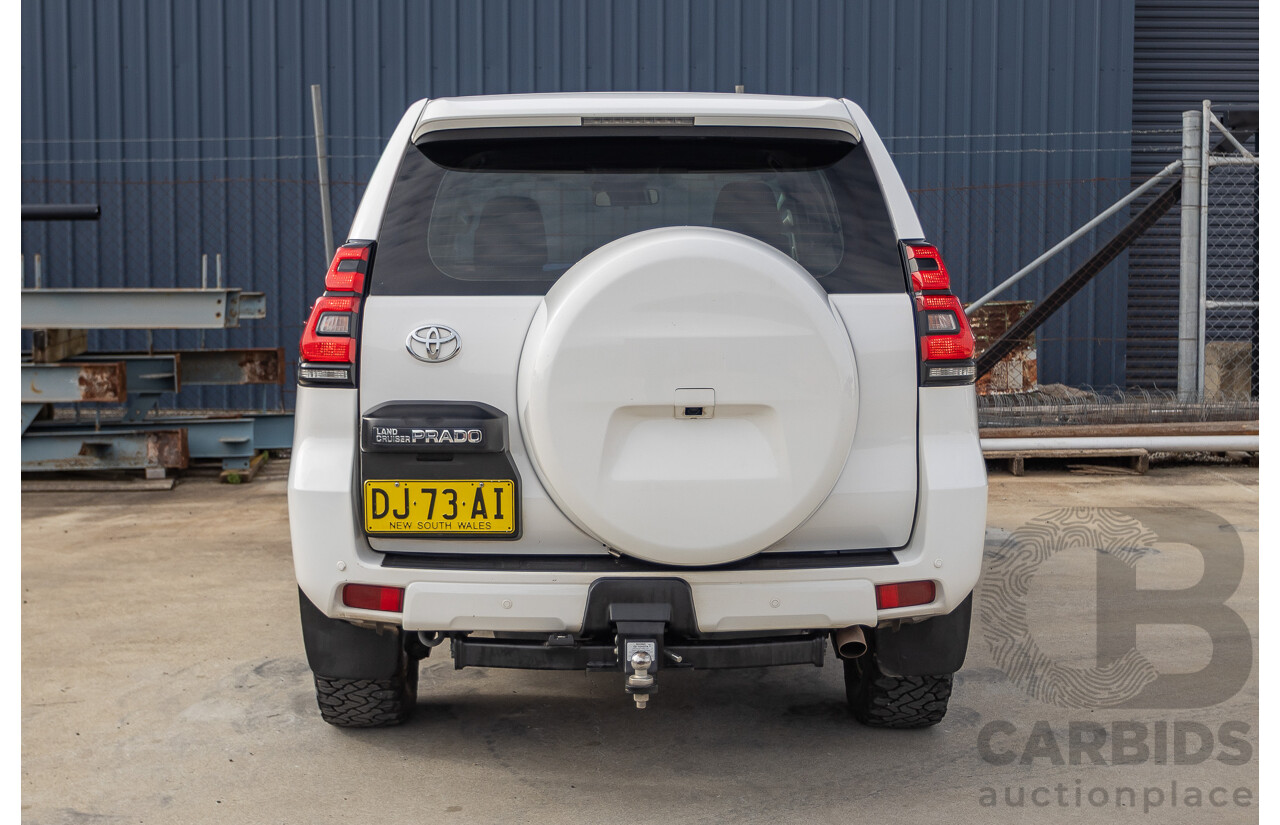 9/2023 Toyota Landcruiser Prado GX (4x4) GDJ150R 4D Wagon Glacier White Turbo Diesel 2.8L
