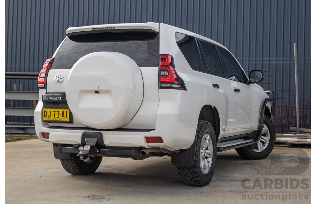 9/2023 Toyota Landcruiser Prado GX (4x4) GDJ150R 4D Wagon Glacier White Turbo Diesel 2.8L