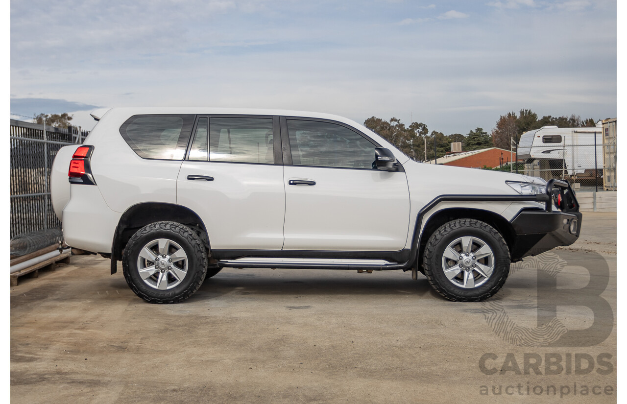 9/2023 Toyota Landcruiser Prado GX (4x4) GDJ150R 4D Wagon Glacier White Turbo Diesel 2.8L
