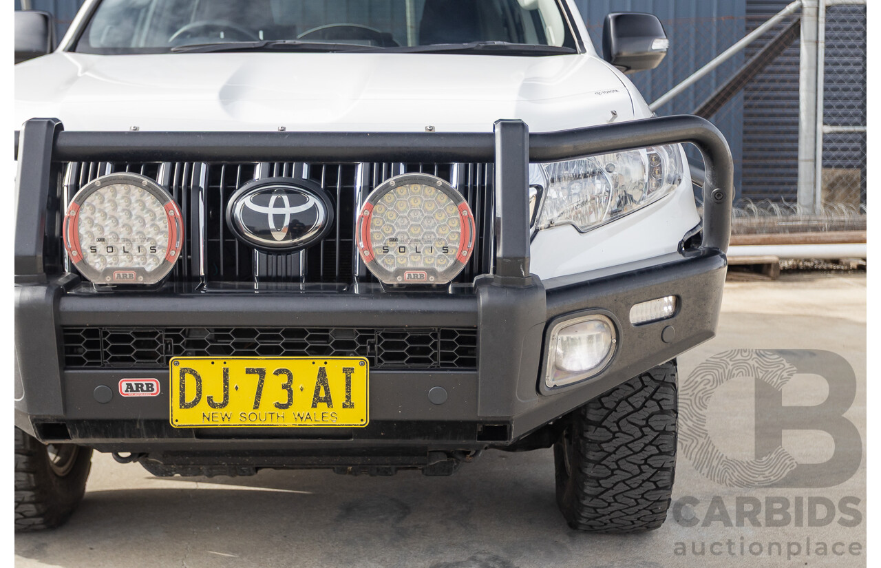 9/2023 Toyota Landcruiser Prado GX (4x4) GDJ150R 4D Wagon Glacier White Turbo Diesel 2.8L