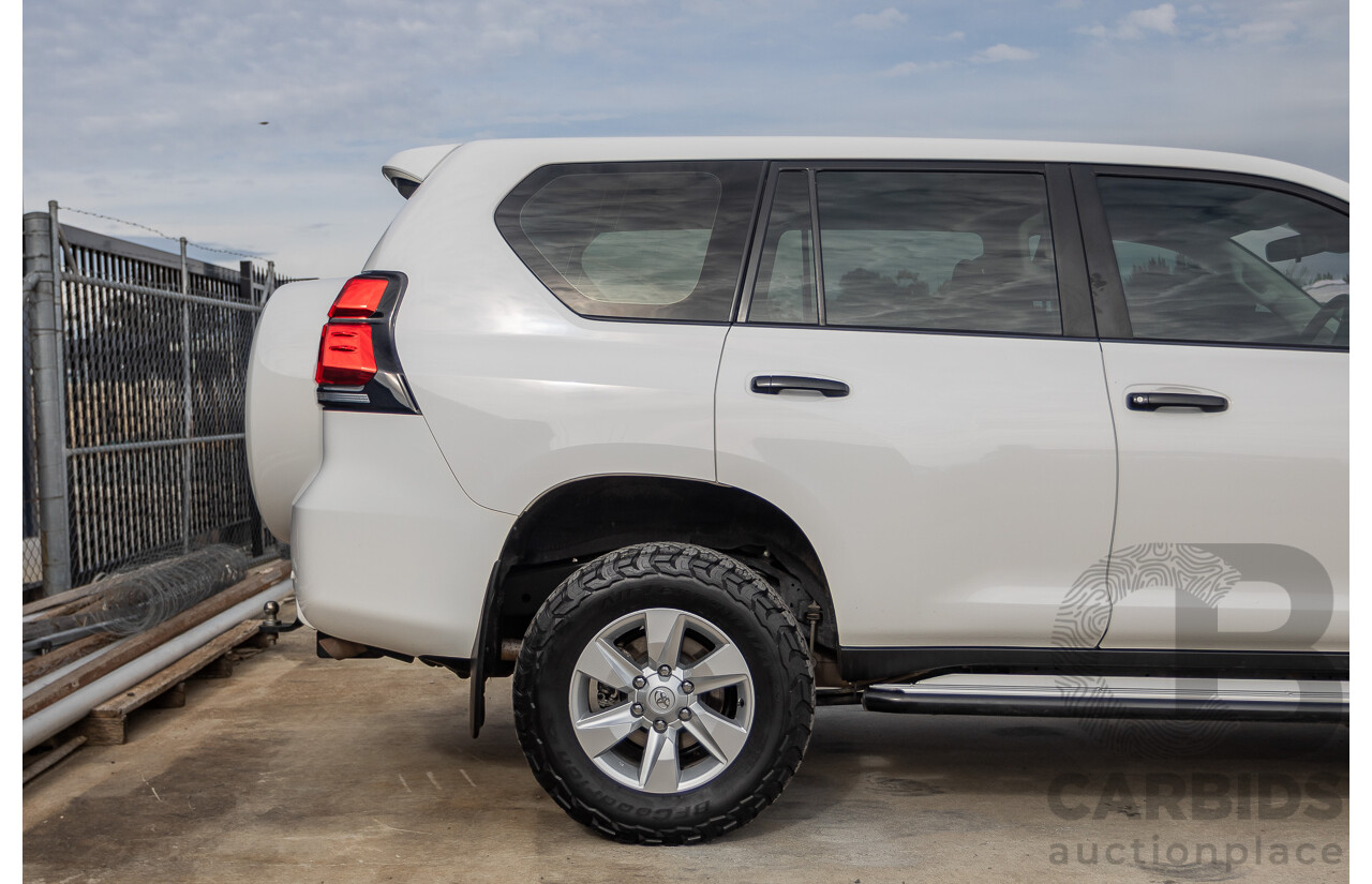 9/2023 Toyota Landcruiser Prado GX (4x4) GDJ150R 4D Wagon Glacier White Turbo Diesel 2.8L
