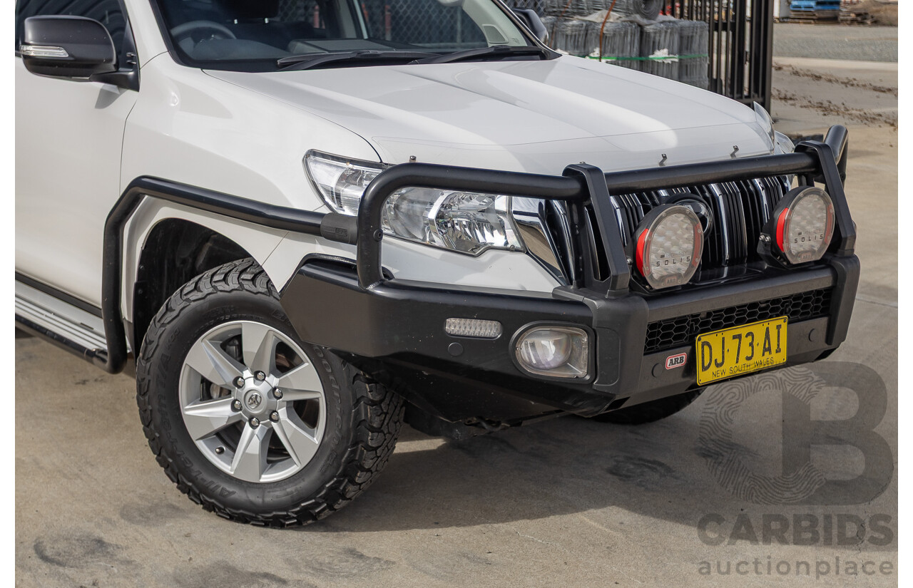 9/2023 Toyota Landcruiser Prado GX (4x4) GDJ150R 4D Wagon Glacier White Turbo Diesel 2.8L