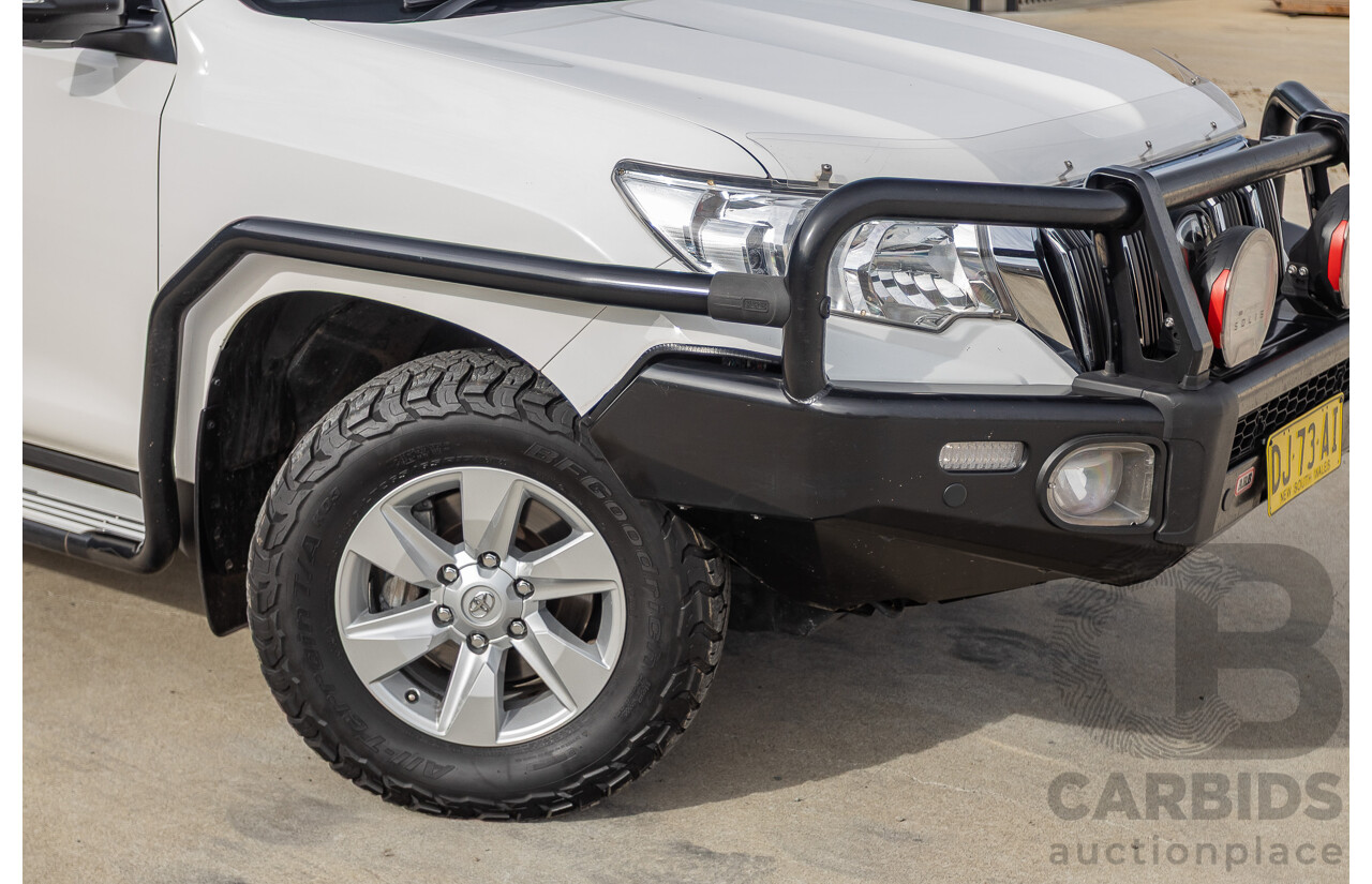 9/2023 Toyota Landcruiser Prado GX (4x4) GDJ150R 4D Wagon Glacier White Turbo Diesel 2.8L