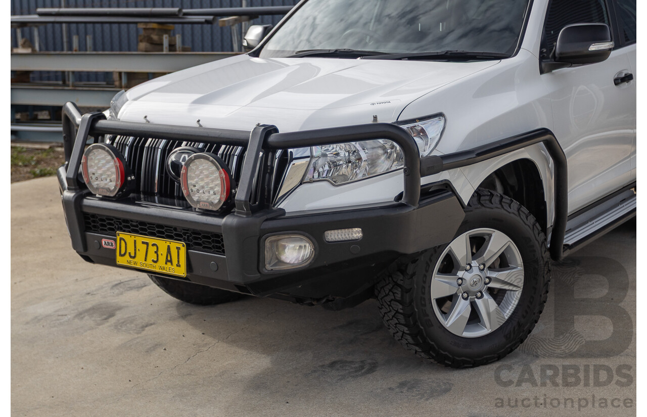 9/2023 Toyota Landcruiser Prado GX (4x4) GDJ150R 4D Wagon Glacier White Turbo Diesel 2.8L