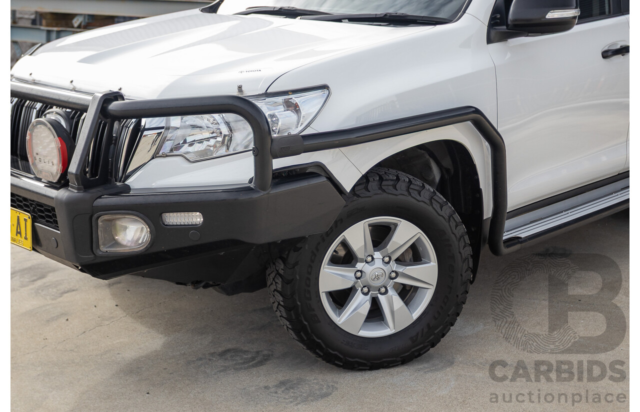 9/2023 Toyota Landcruiser Prado GX (4x4) GDJ150R 4D Wagon Glacier White Turbo Diesel 2.8L