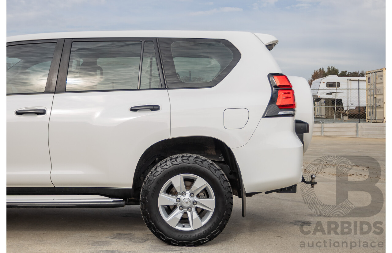 9/2023 Toyota Landcruiser Prado GX (4x4) GDJ150R 4D Wagon Glacier White Turbo Diesel 2.8L