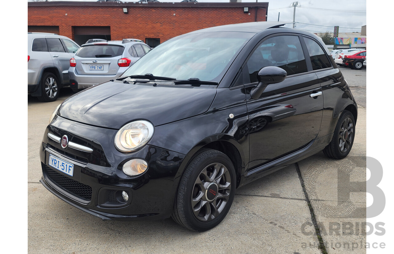 01/2015 Fiat 500 S MY14 3d Hatchback Black 1.4L
