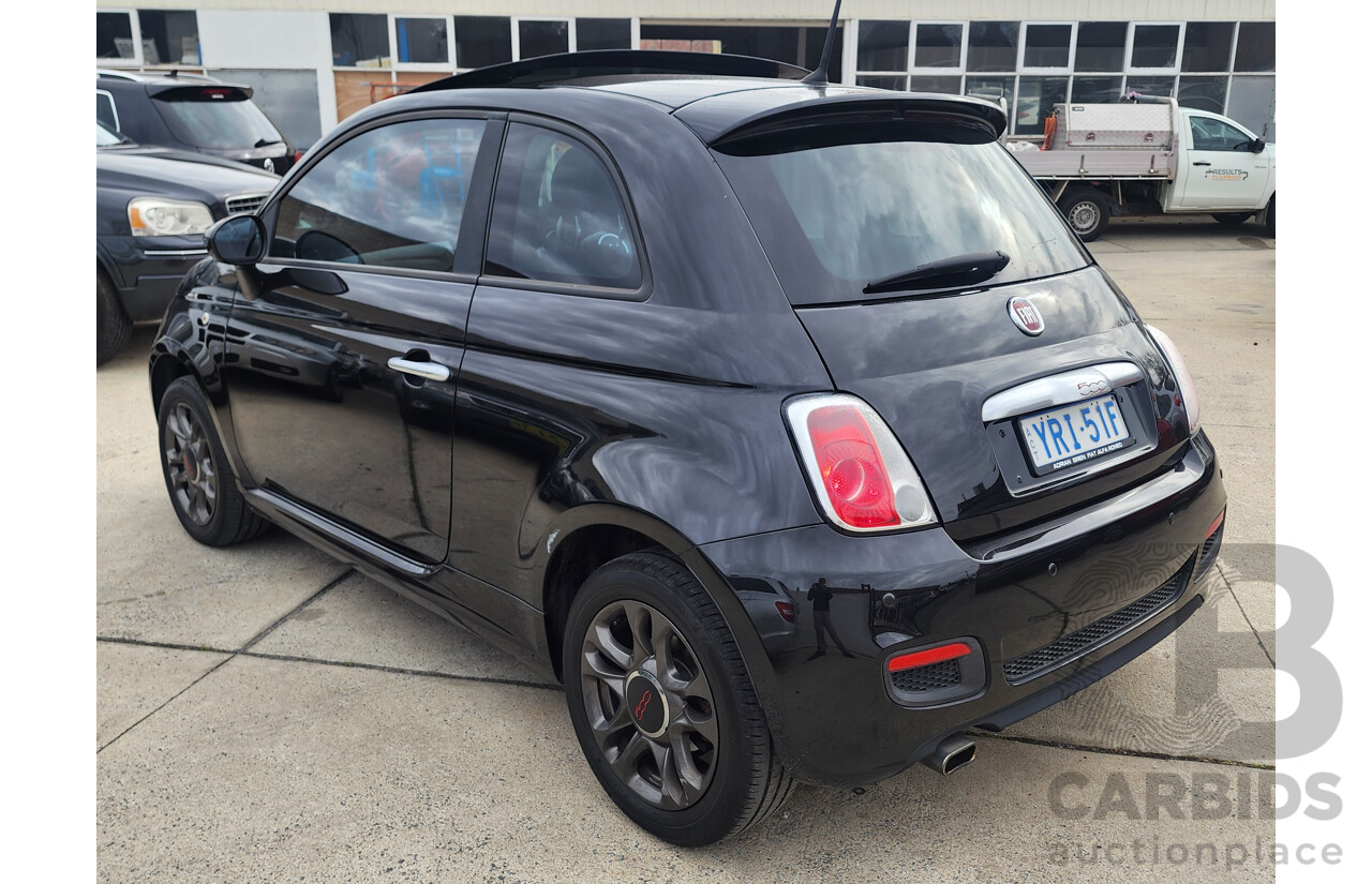 01/2015 Fiat 500 S MY14 3d Hatchback Black 1.4L