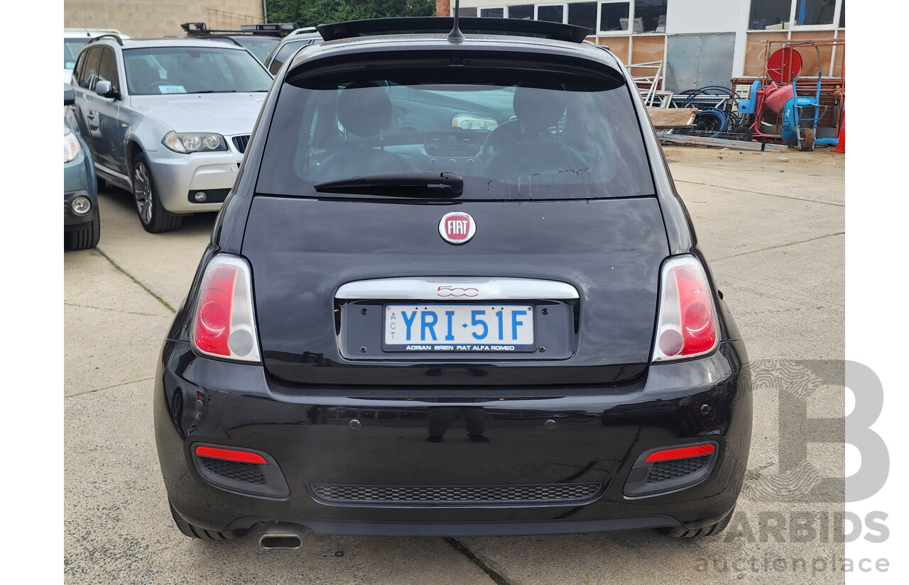 01/2015 Fiat 500 S MY14 3d Hatchback Black 1.4L