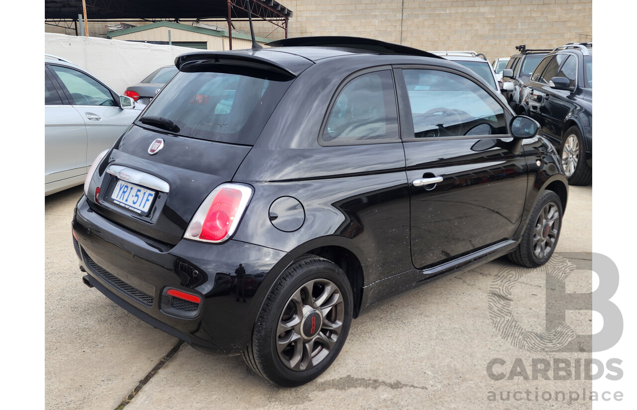 01/2015 Fiat 500 S MY14 3d Hatchback Black 1.4L