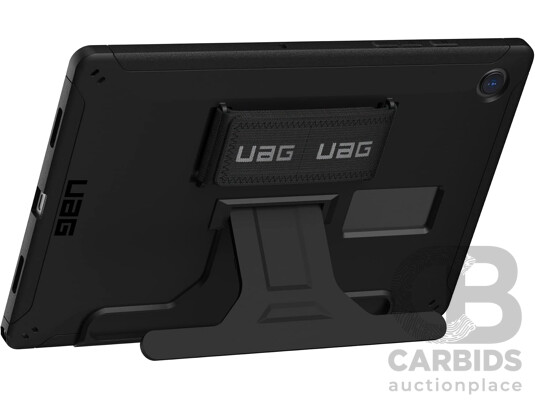 1662634 · UAG 22345H114040 Scout Hand Strap Case with Kickstand for Galaxy Tab A8, Black, 10.5 Inch