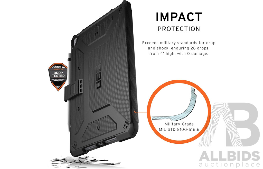 UAG 121916114040 UAG Metropolis Tablet Case for IPad 10.2 Gen 7/8/9, Black